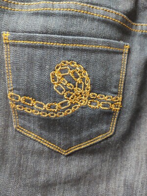 Seven7 Studio Jeans Boot Cut Embroidered Womens Size 4 Blue Denim