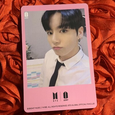 JUNGKOOK BTS Daily Edition Kpop Boy Photo Card Black Tie Pink