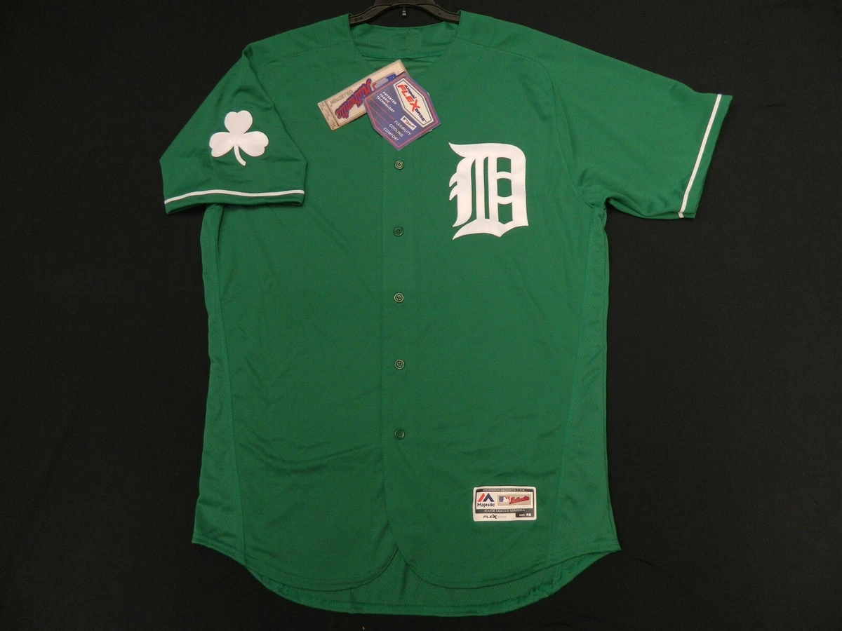 Authentic Detroit Tigers Green Alternate St. Patricks Day FLEX BASE Jersey  44