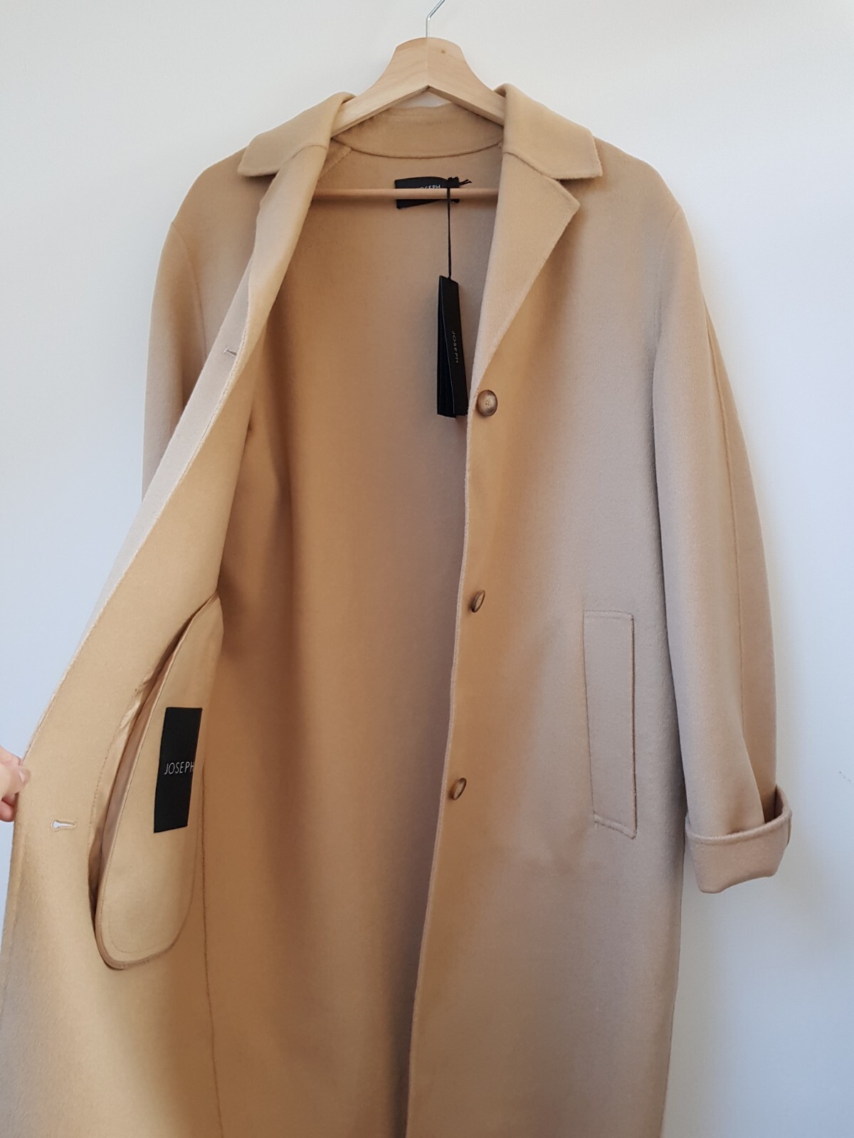 JOSEPH Caia Almond/Camel/Brown Wool & Cashmere Coat RPR £995 New with Tags image 9
