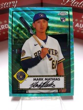 2021 Topps Chrome Platinum Anniversary Aqua Wave Refractors #137 Mark Mathias RC