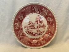 Vintage SMITHVILLE INN ABSECON NJ Round 9 3/4' Plate ADAMS IRONSTONE England