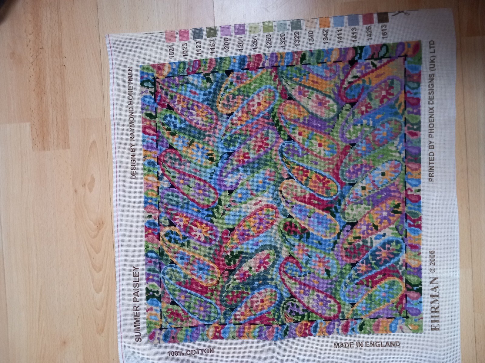 ehrman completed tapestry Vintage Summer Paisley Raymond Honeyman 2006