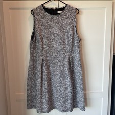 LOFT - Sleeveless Dress - Tweed - Size 18 - Black And White - Excellent Cond