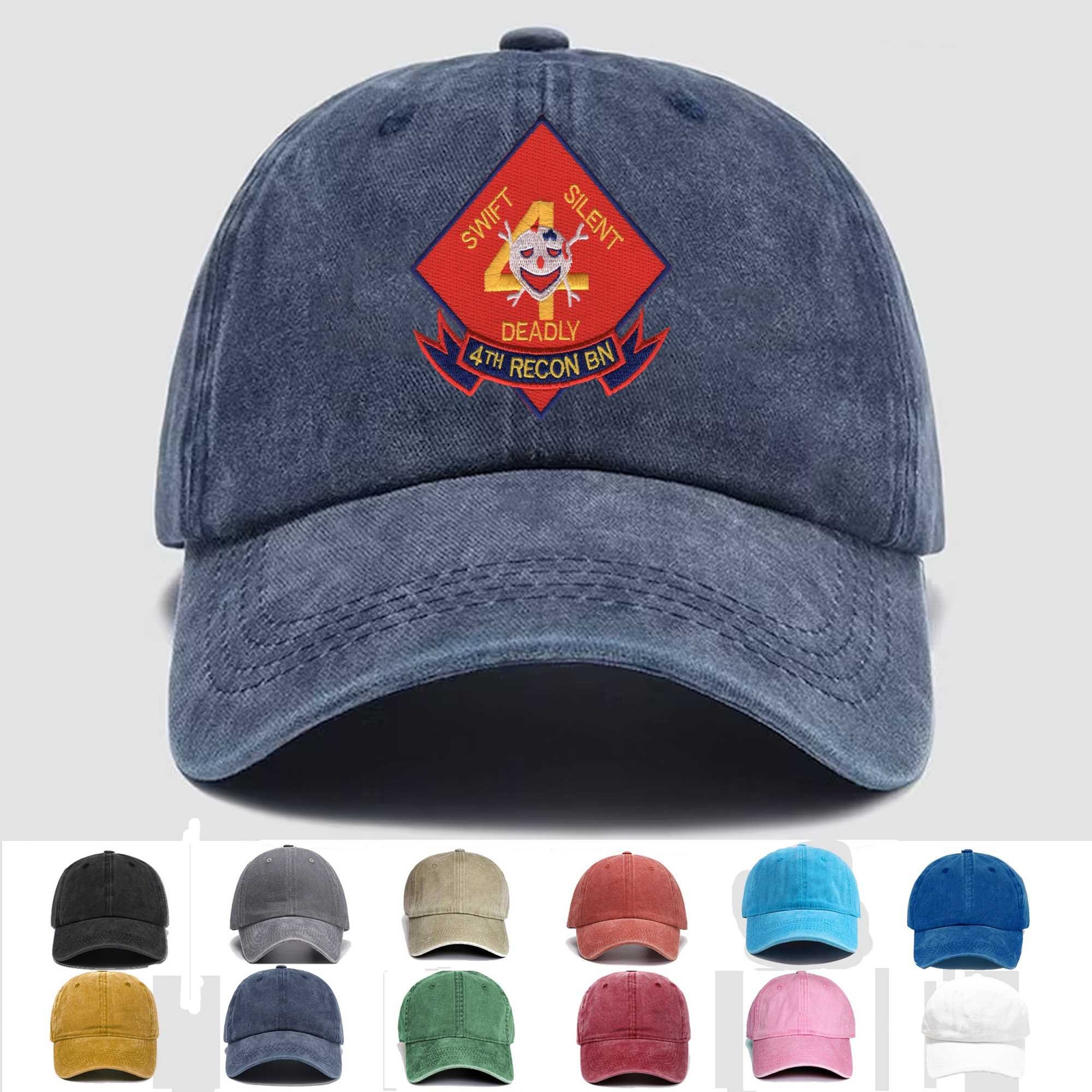 Custom Embroidered Hat 4th Reconnaissance Battalion, Veteran Cap, Trucker Hat