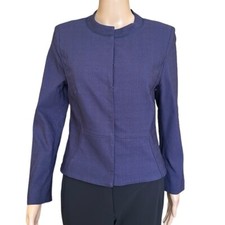 ZAC Zac Posen Navy Blue Fitted Blazer Jacket Women's Size 6 Made in USA