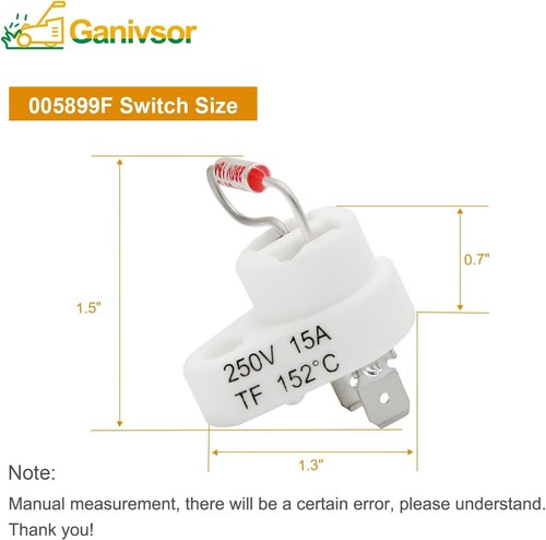2 Pack Thermal Cut off Fuse 152°C, for Raypak 005899F Zodiac R0012200 Pool Heate - Picture 2 of 7