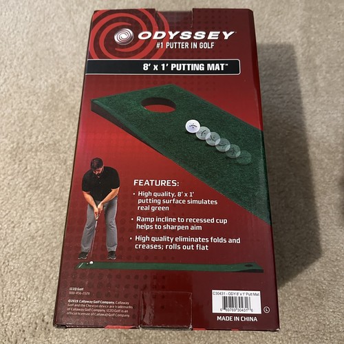 Alfombrilla verde para golf Odyssey 8' x 1' nueva en caja - Imagen 4 de 4