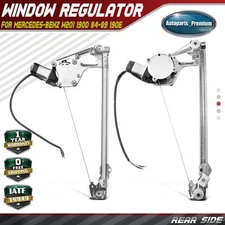 2x Rear Window Regulator w/Motor for Mercedes-Benz W201 190D 84-89 190E 84-93