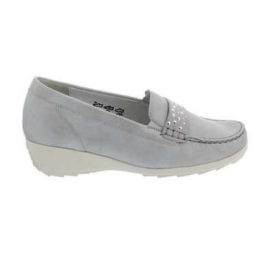 Waldläufer Hanin Mokassin, Bronx Nubuk, lightgrey cement (hellgrau), Weite H 348