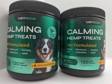  2 Pack Vetrica Calming Hemp Treats for Dogs Duck Flavor Soft Chews Exp 5/2026