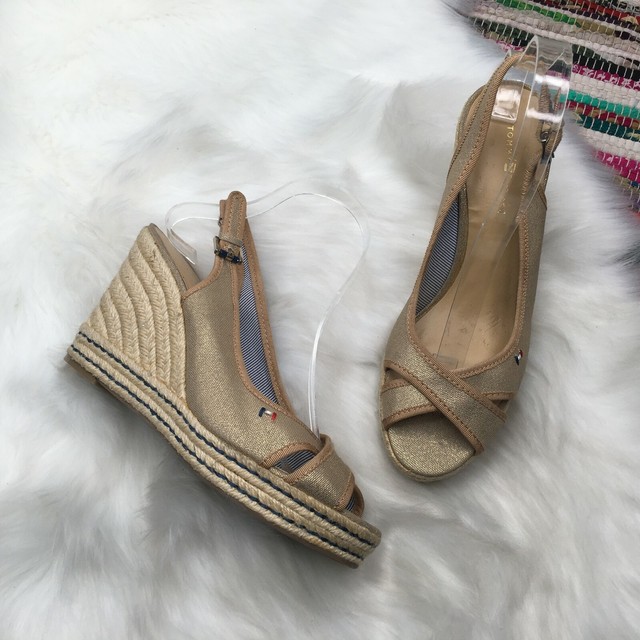 tommy hilfiger espadrilles gold