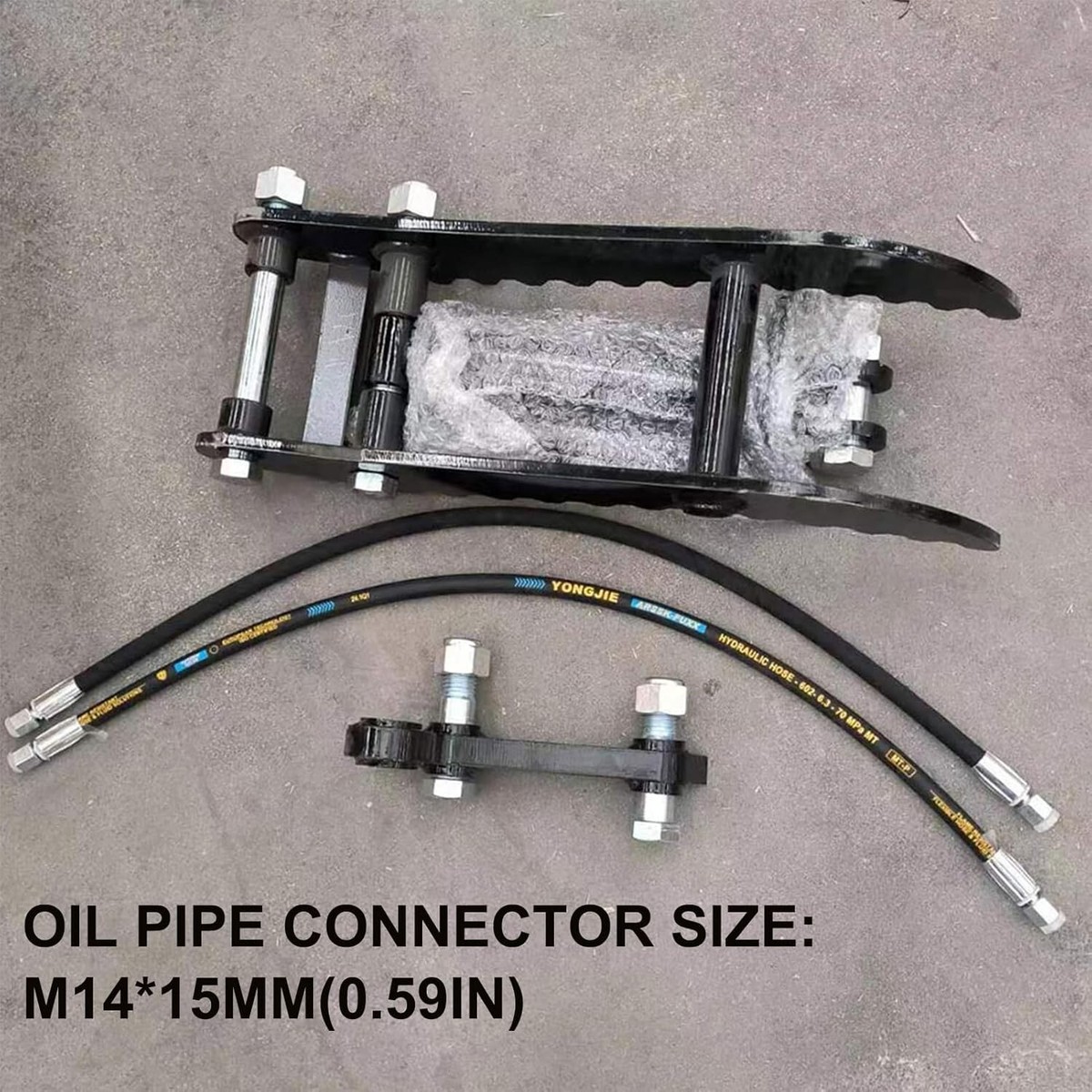 Classic 3-Hole Hydraulic Thumb Attachment With L-Bracket For Mini Excavators Up To 3.5 Tons