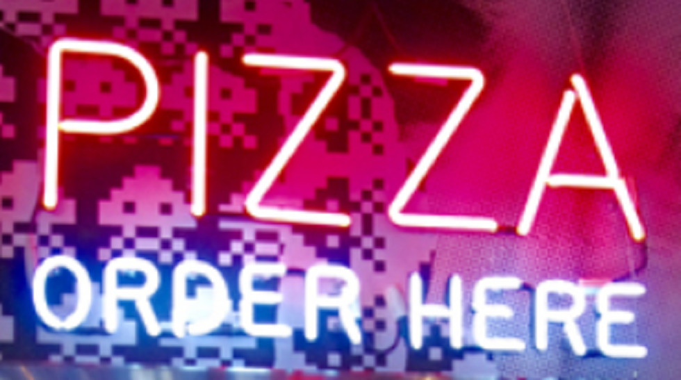 Pizza Order Here 24" Neón Letrero Lámpara Luz Nocturna Negocios Obra de Arte Decoración EY