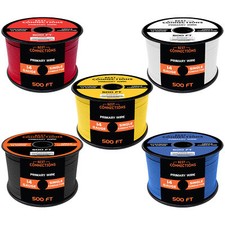 14 Gauge Car Audio Primary Wire 500ft 5 Rolls Remote, Power/Ground Electrical