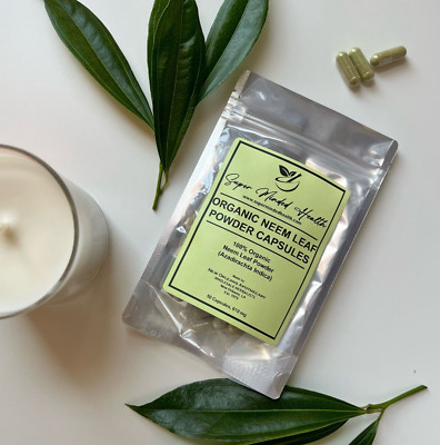 Neem Leaf Powder Capsules | Organic | Azadirachta Indica | 610mg
