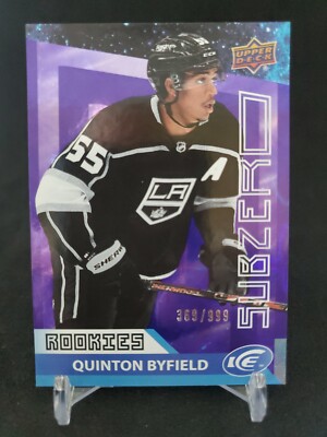 2021-22 Upper Deck Ice Sub Zero Rookie Quinton Byfield RC /999 #SZ-57