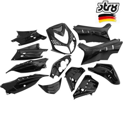 Set Verkleidungshalter, Komplett 13 Stücke Schwarz STR8 50 Speedfight 2 X Race N