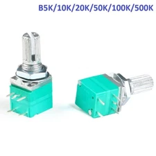 RV097NS Linear Mono Audio/Amplifier Potentiometer 5-Pin With Switch B5K to 500KΩ