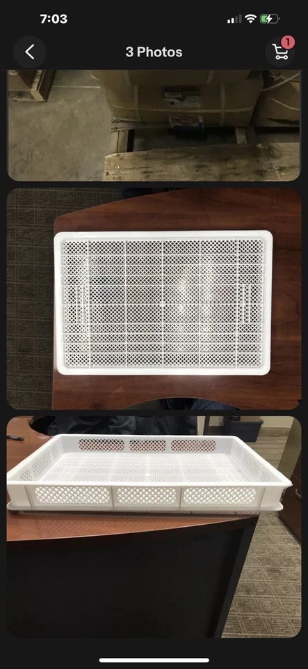 8 bandejas de secado apilables perforadas para pasta de plástico blanco ligeramente usadas Foto 2 de 2