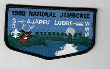 OA 33 Ajapeu 1989 National Jamboree Flap BLK Bdr. [MK-4751]