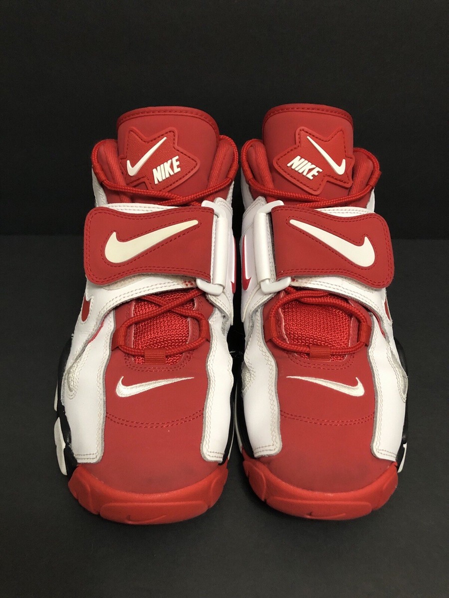 Nike Air Barrage Mid White-Black-University Red Men's 8 US [AT7847