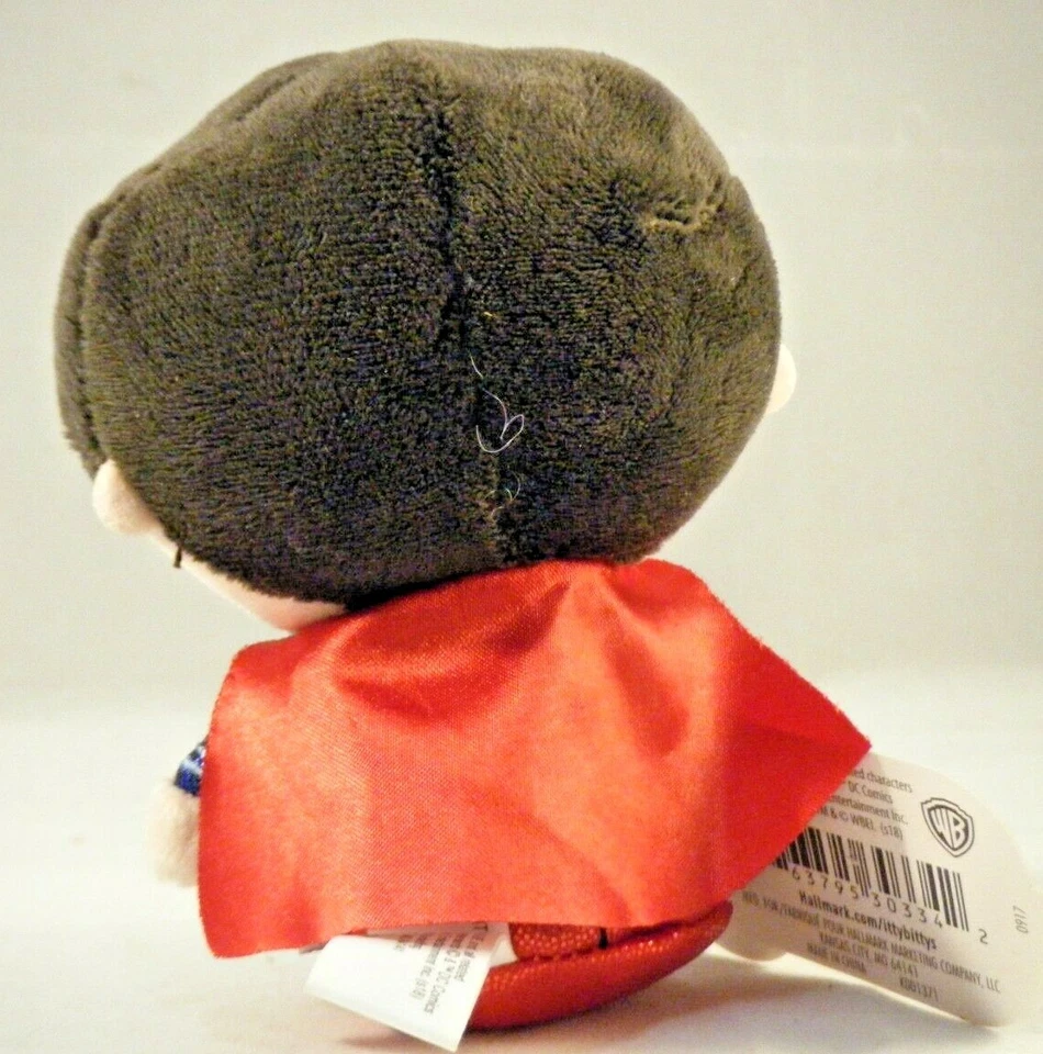 Плюшевый новый ограниченный выпуск Hallmark Itty Bittys Justice League «Супермен» с бирками - Изображение 3 из 3