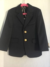 Strasburg Boys 6 Navy Blue Jacket Sport Coat Portrait Ring Bearer  Necktie