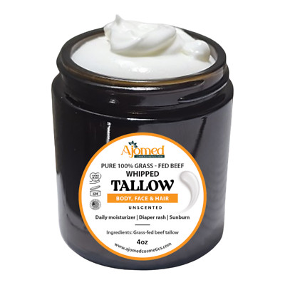 Whipped Tallow Body Cream-Fed Tallow skincare-Grass Fed tallow balm Unscented