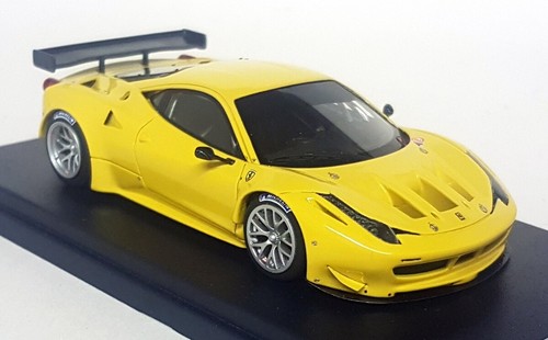 Looksmart 1/43 Scale Resin - LS390E Ferrari 458 Italia GT2 Yellow - Imagen 4 de 5