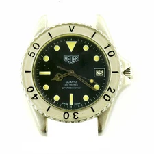 HEUER 980.013 QUARZ PROF BLACK DIAL CERAMIC BEZEL 200M S.S. HEAD - PARTS/REPAIRS