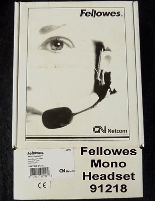 FELLOWES 91218 MONO HEADSET GN Netcom Lagerfund Neu Unverkaufter Lagerbestand - ORIGINAL