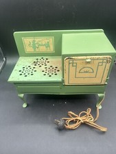 Vintage 1930s Child's Metal Toy Stove Oven Metal Ware Corp Sales Sample AS IS