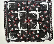 Pirate Bandana Scarf Skulls Swords Square OTC Cotton black white red novelty new