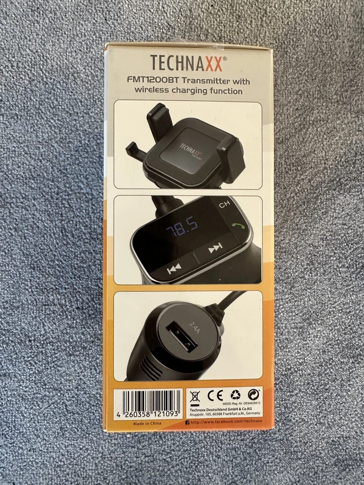 TECHNAXX FMT1200BT - FM-Transmitter - Bluetooth-Freisprechen - Wireless Charging - Bild 4 von 4