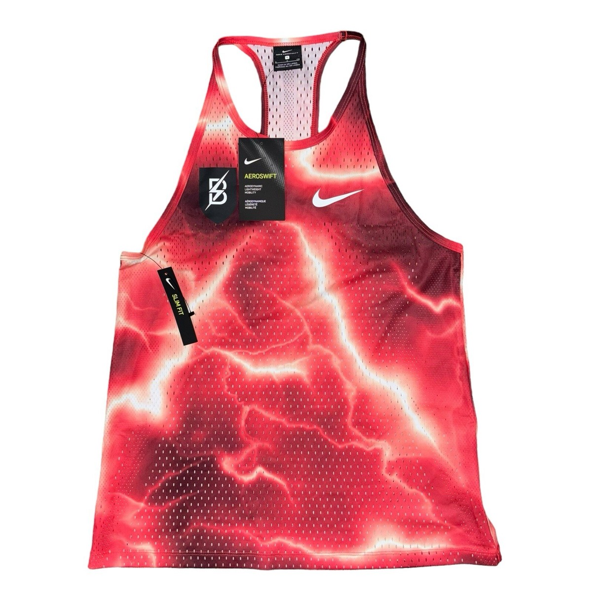 NIKE BOWERMAN TC AEROSWIFT シングレット US M Nike Aeroswift Bowerman Track Red Racing Singlet, Size Small