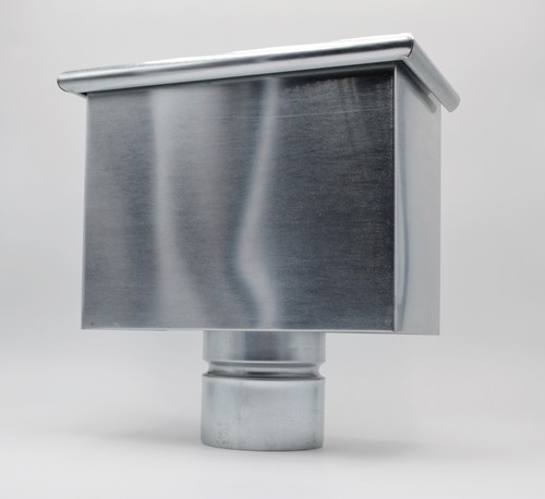 Boite à eau 250x150 mm zinc naturel ø 80 ou 100 mm NEUF gouttière 🇫🇷 - Imagen 2 de 14