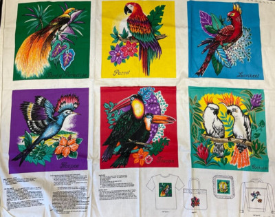 EXOTIC BIRD COLLECTION PANEL BY TEX UNION, 35'' H x 46'' W