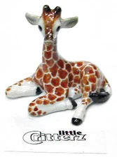 ➸ LITTLE CRITTERZ Wild Life Animal Miniature Figurine Giraffe Calf Aerial 