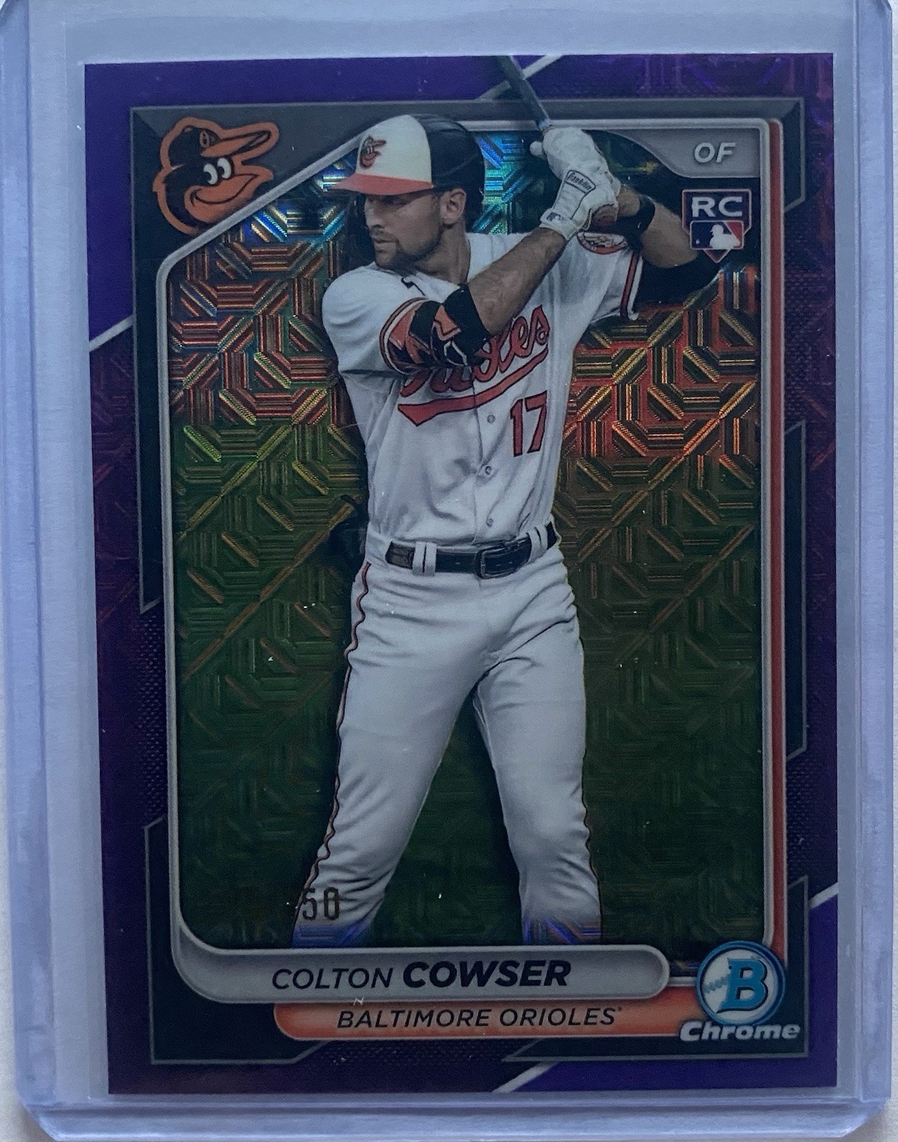 2024 Bowman Chrome - Colton Cowser #33 Purple Mojo Refractor /250 (RC)