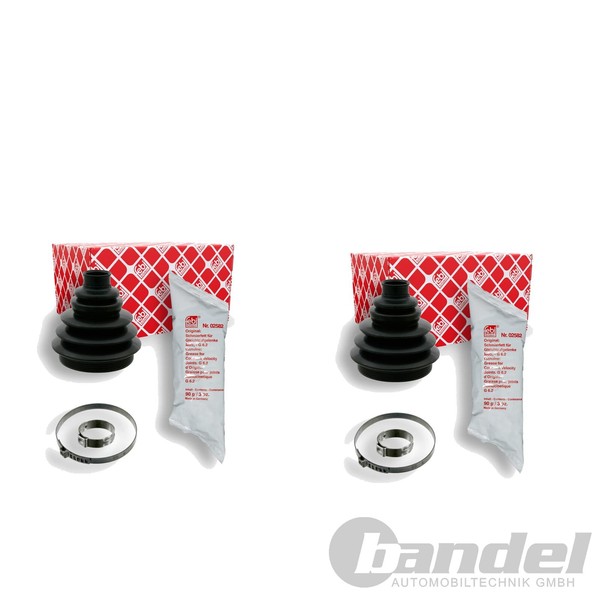 2X Febi Achsmanschetten Satz Radseitig Passend FüR Alfa 145 146 147 155 156 166-image