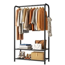 Clothing Racks For Hanging Clothes Rack Portable Closet Garment Coat Rack Wit...