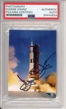 NASA FLIGHT DIRECTOR EUGENE KRANZ SIGNED APOLLO PICTURE PSA DNA COA AUTOGRAPHED