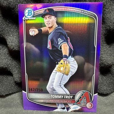 #ad 2025 Bowman Draft Chrome Tommy Troy True Purple Refractor 250 #BDC 36 $5.00
