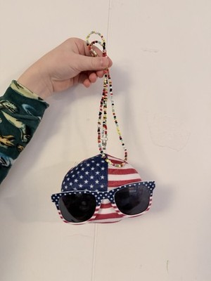Patriotic USA plush countryball  Beaded Strap & Sunglasses Accent