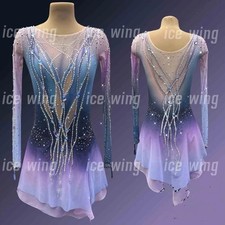 Figure Skating Dress Ice Skating Dress Competition Skating Wear purple dyeing