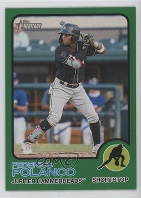 2022 Topps Heritage Minor League Edition Green Border 52/75 Federico Polanco 5n0