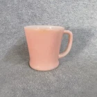 VTG  Anchor Hocking Ware USA  Fire King  Pink D-Handle Milk Glass Mug