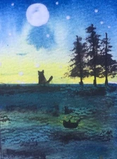 Aceo Original Mixes Media Art