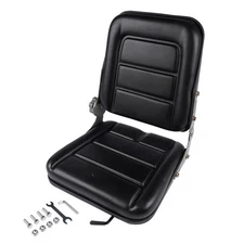 Universal Seat Adjustable Backrest Black Fit Forklift Garden Tractor Lawn Mower